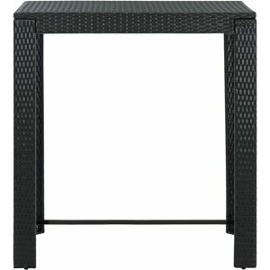 BERKFIELD HOME Mayfair Garden Bar Table Black 100x60.5x110.5 cm Poly Rattan