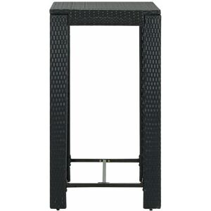 Berkfield Home - Mayfair Garden Bar Table Black 60.5x60.5x110.5 cm Poly Rattan