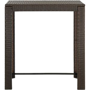 Berkfield Home - Mayfair Garden Bar Table Brown 100x60.5x110.5 cm Poly Rattan