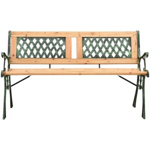 BERKFIELD HOME Mayfair Garden Bench 122 cm Cast Iron and Solid Firwood