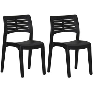 BERKFIELD HOME Mayfair Garden Chairs 2 pcs Anthracite Polypropylene