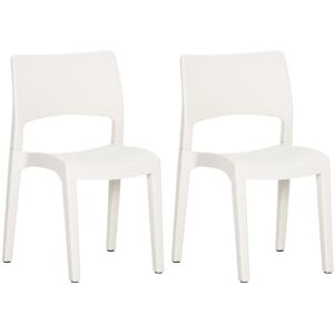 Berkfield Home - Mayfair Garden Chairs 2 pcs White Polypropylene