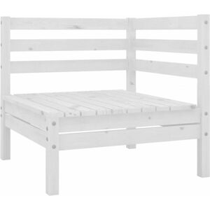 Berkfield Home - Mayfair Garden Corner Sofas 2 pcs White Solid Pinewood