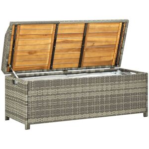 Berkfield Home - Mayfair Garden Storage Bench 120 cm Poly Rattan Grey