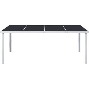 BERKFIELD HOME Mayfair Garden Table 190x90x74 cm Black Steel