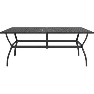 BERKFIELD HOME Mayfair Garden Table Anthracite 190x80x72 cm Steel