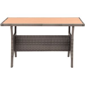 BERKFIELD HOME Mayfair Garden Table Grey 120x70x66 cm Poly Rattan