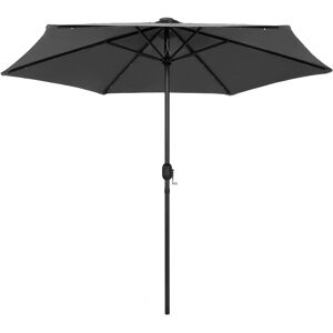 Berkfield Home - Mayfair Parasol with led Lights and Aluminium Pole 270 cm Anthracite