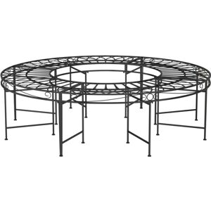 BERKFIELD HOME Mayfair Round Tree Bench Ø160 cm Black Steel