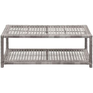 BERKFIELD HOME Mayfair Shoe Bench Grey 80x40x30 cm Poly Rattan