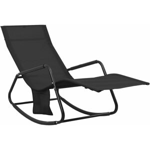 Berkfield Home - Mayfair Sun Lounger Steel and Textilene Black