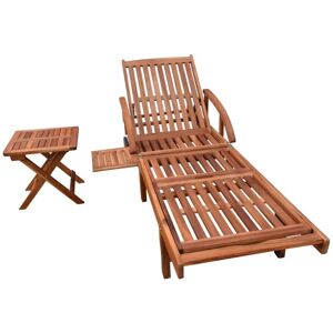 Berkfield Home - Mayfair Sun Lounger with Table Solid Acacia Wood