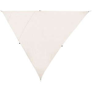 BELIANI Modern Garden Patio Shade Sail Triangle Sunscreen Water UV Resistant Off-white Lukka - White