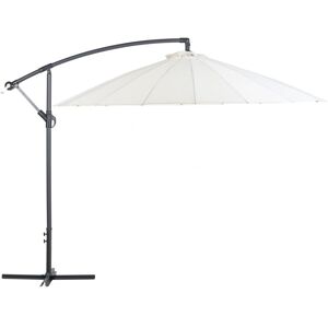 Beliani - Modern Outdoor Garden Cantilever Parasol Light Beige Polyester Canopy Calabria ii - Beige