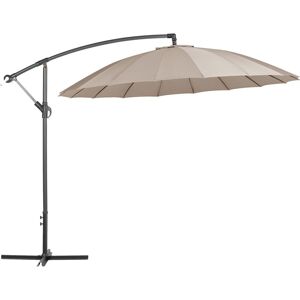 Beliani - Modern Outdoor Garden Cantilever Parasol Sand Beige Polyester Canopy Calabria ii - Beige