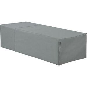 Beliani - Outdoor Lounger Furniture Rain Cover Grey pvc Coated Polyester Perugia chuva - Grey