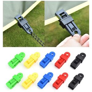 Aougo - Multifunctional Tent Clip Plastic Tent Clamps Tarp Clip for Outdoor Camping Activities and Hiking 12 Pieces (Multicolor)