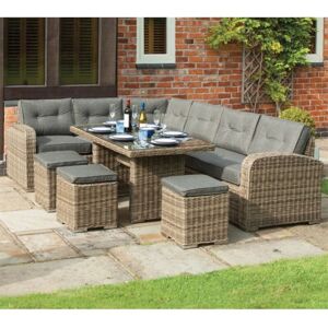 CHESHIRE GARDEN FURNITURE Natural Weave Corner Dining Set