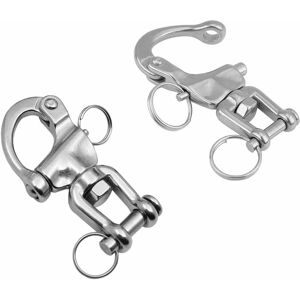 NORCKS Pack of 2 snap shackles, swivel shackles, stainless steel snap shackles, boat snap shackles, panic hooks, swivels, panic hooks, shackle, swivels, for