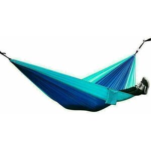 Aquariss - Nylon Swinging Hammock Double Person Outdoor Camping Tent Travel Hanging Bed - Dark and Light Blue