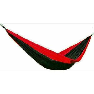 AQUARISS Nylon Swinging Hammock Double Person Outdoor Camping Tent Travel Hanging Bed - Red and Dark Grey