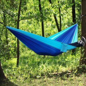 GREENBAY Outdoor Camping Hammock Travel Hiking Swing Hang Bed Blue&Light Blue