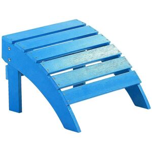 BELIANI Outdoor Garden Footstool Blue Plastic Wood for Patio Yard Adirondack - Blue