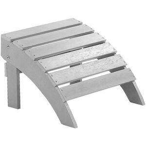 BELIANI Outdoor Garden Footstool Light Grey Plastic Wood for Patio Yard Adirondack - Grey