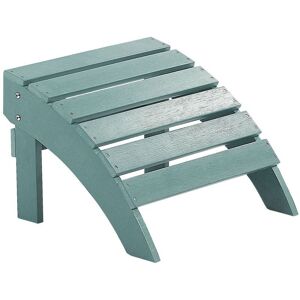 BELIANI Outdoor Garden Footstool Turquoise Blue Plastic Wood for Patio Yard Adirondack - Blue