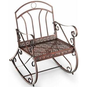 Costway - Outdoor Rocking Chair Patio Steel Rocker Seating w/ Ergonomic Backrest & Armrest