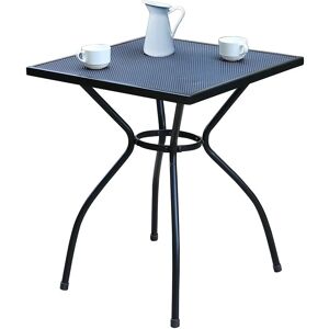 PHIVILLA Outdoor Square Dining Table, Patio Furniture Table, Metal Mesh Waterproof