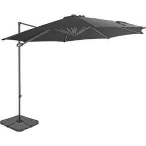 Outdoor Umbrella with Portable Base Anthracite Vidaxl Grey