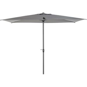 2.58m Aluminium Garden Parasol Sun Umbrella Angled Canopy Grey - Grey - Outsunny