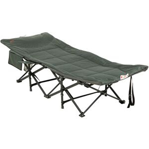 Outsunny - Camping Bed w/ Carry Bag, Magazine Bag & Cup Holder Grey - Grey