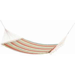 Outsunny - Hammock Outdoor Garden Camping Hanging Swing Portable Travel Red stripe - Red stripe