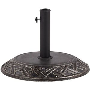 Beliani - Modern Outdoor Garden Round Parasol Base Brown Concrete 3 Pole Adapters Capaci - Brown