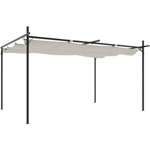 Vidaxl - Pergola with Retractable Roof Cream 395x292x230 cm Cream