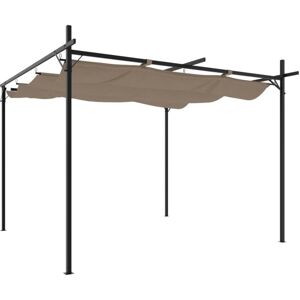 Vidaxl - Pergola with Retractable Roof Taupe 295x292x230 cm Taupe