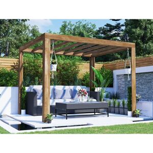 DUNSTER HOUSE LTD. Wooden Pergola Kit 3m x 2.5m Garden Plant Frame Patio Pressure Treated Terracube