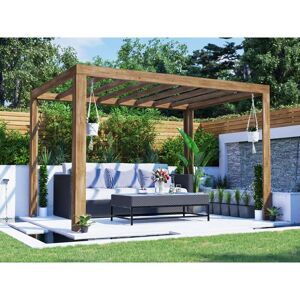 DUNSTER HOUSE LTD. Wooden Pergola Kit 3.5m x 2.5m Garden Plant Frame Patio Pressure Treated Terracube