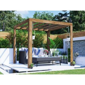 DUNSTER HOUSE LTD. Wooden Pergola Kit 2.5m x 2.5m Garden Plant Frame Patio Pressure Treated Terracube