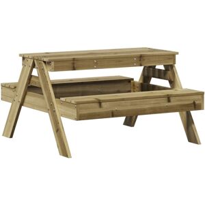 Picnic Table for Kids 88x97x52 cm Impregnated Wood Pine vidaXL - Brown