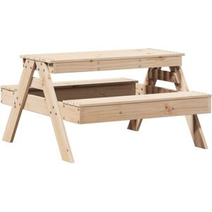 Picnic Table for Kids 88x97x52 cm Solid Wood Pine vidaXL - Brown