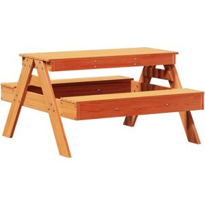 Picnic Table for Kids Wax Brown 88x97x52 cm Solid Wood Pine vidaXL - Brown