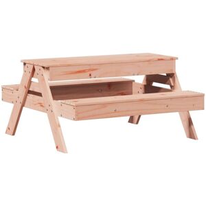 Picnic Table with Sandpit for Kids Solid Wood Solid Wood Douglas Vidaxl Brown