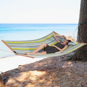 COSTWAY Portable Hammock Outdoor Garden Camping Hanging Swing with Detachable Pillow