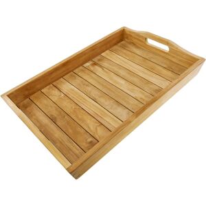 Bath tray with handles 60 x 40 x 7 cm spa wellness certified teak wood - Primematik