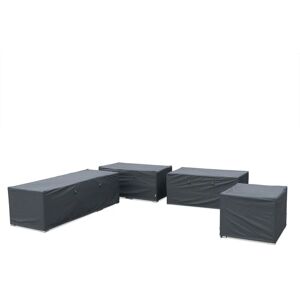 SWEEEK Protective covers for Venezia garden furniture set, dark grey. Water-resistant, polyamide coating - Charcoal Grey