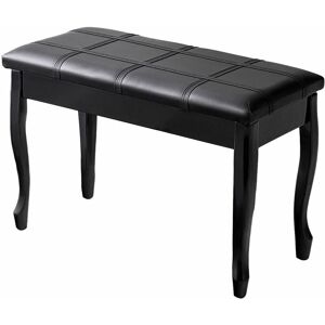 COSTWAY Pu Leather Piano Bench Double Duet Seat W/Padded Cushion and Storage Compartment