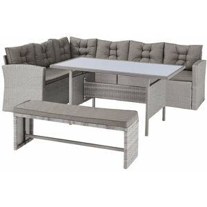 Home Detail - Madeira Grey 4PC Corner Sofa Dining Set & Cover